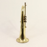 Gebruikte Couesnon Monopole flugelhorn Bb zijaanzicht vintage blaasinstrument met warme klank