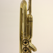Detail van de F. Besson Bb trompet ventielen en buizen
