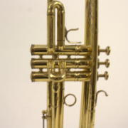 Detail van de F. Besson Bb trompet ventielen en buizen